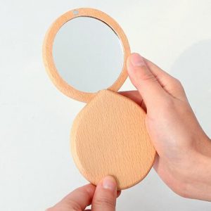 Dual Sides Bamboo Pocket Mirror