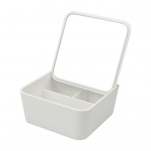 Square single side Table compact mirror with storage box