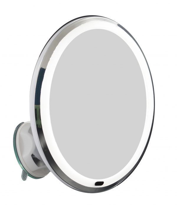 360 Degree Rotating Adjustable Arm Lighted Suction Cup 10X Magnifying Makeup Mirror GMX1405